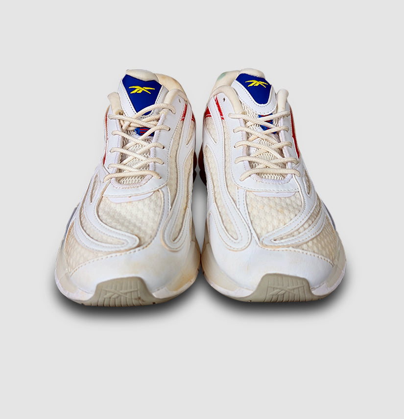 Reebok Zig Kinetica 2.5 Unisex Sneakers – White/Blue/Red Performance Style